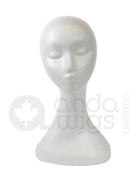 Female Styrofoam Head  Eddies™ Retail Supply Vancouver, Edmonton, Toronto