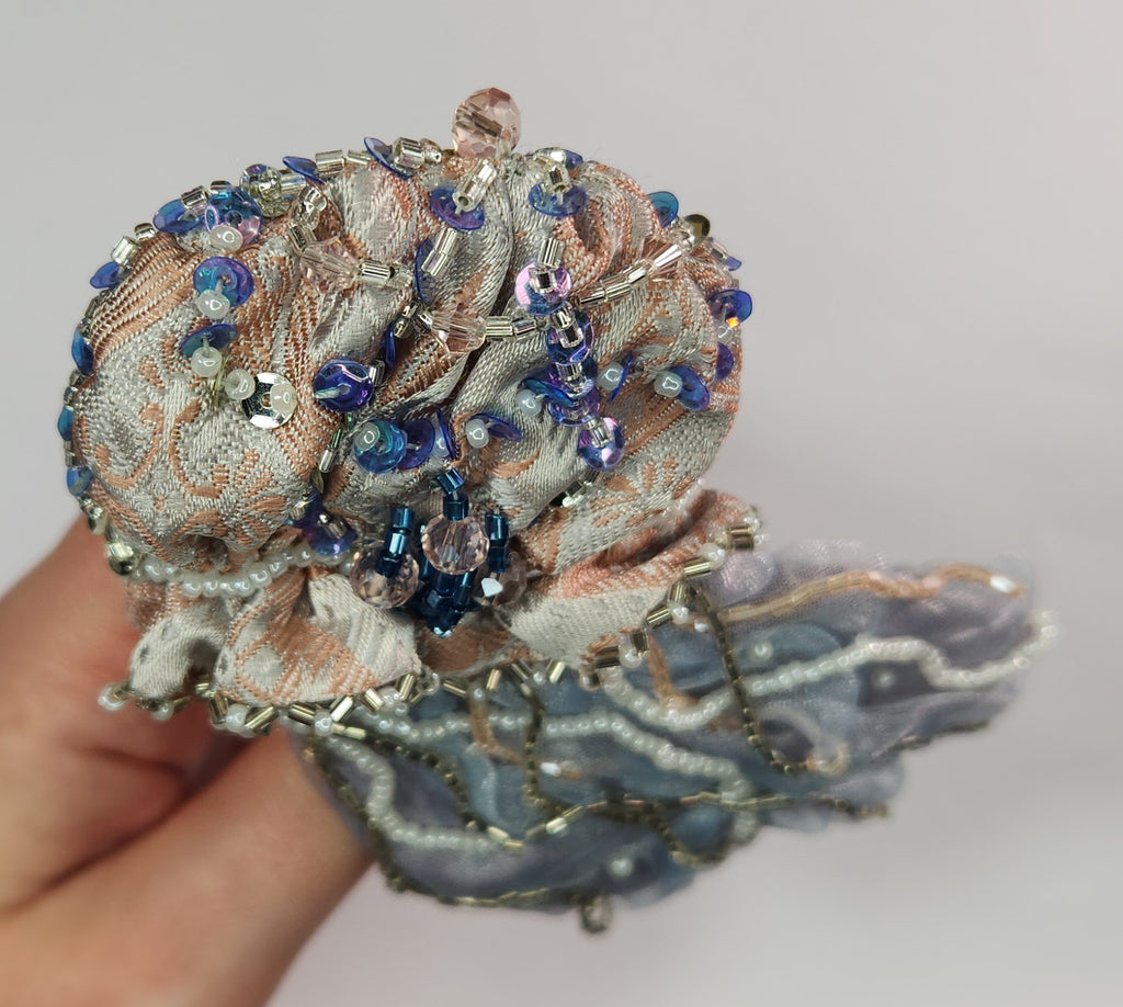 Pastel Beaded Jellyfish Brooch