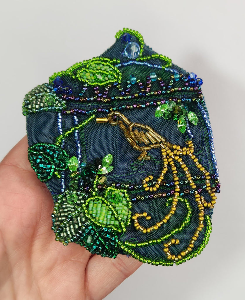 Beaded Bird Badge