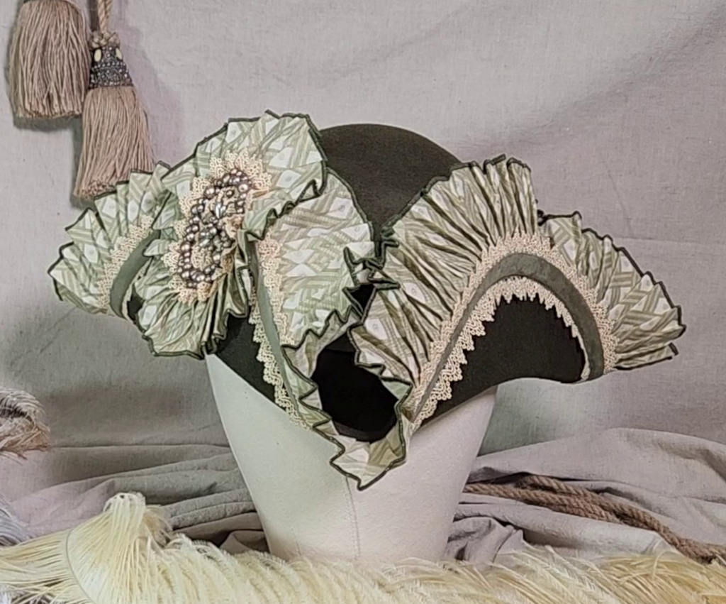 Handmade Pirate Tricorn Hat - Omni on Green #77