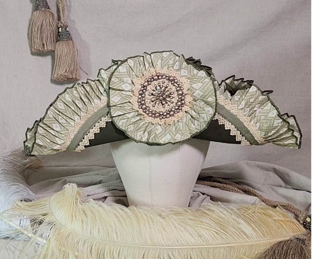 Handmade Pirate Tricorn Hat - Omni on Green #77