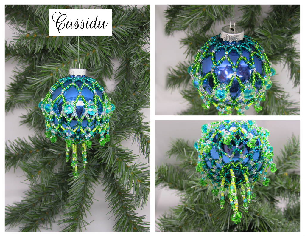 Beaded Glass Ornament - Cassidu