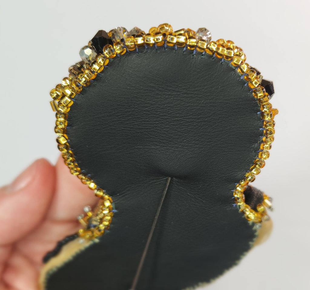 Black Beaded Jellyfish Brooch