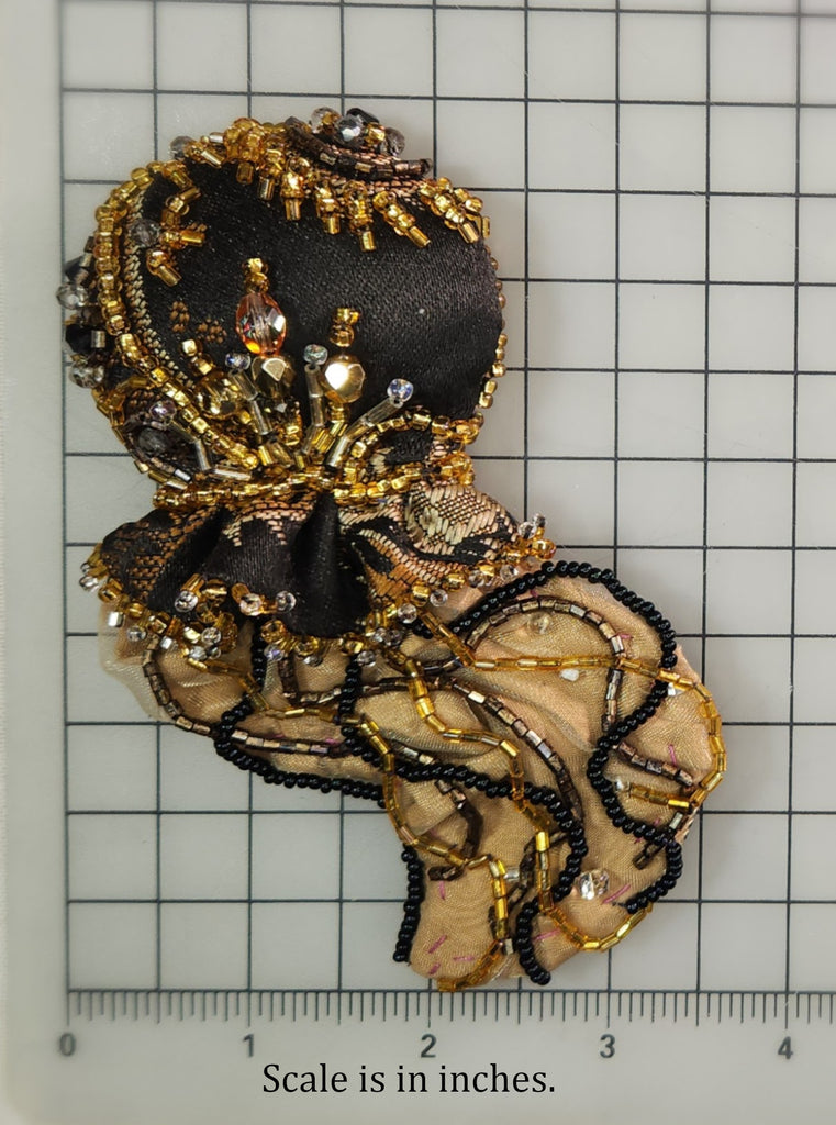 Black Beaded Jellyfish Brooch