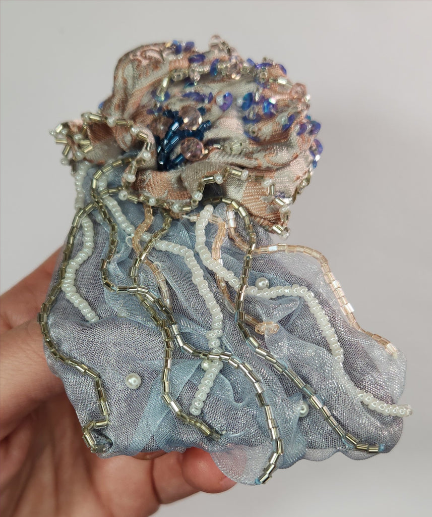 Pastel Beaded Jellyfish Brooch