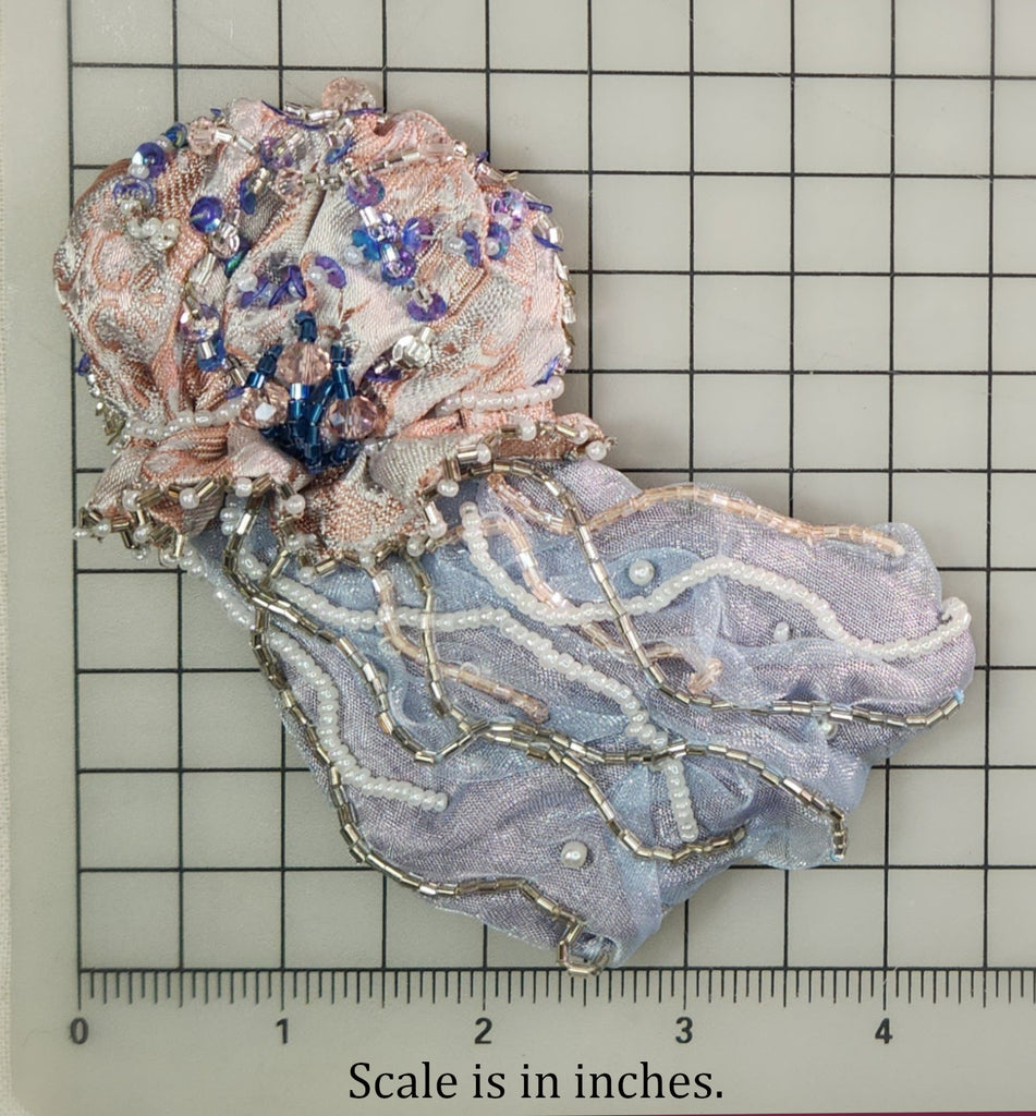 Pastel Beaded Jellyfish Brooch