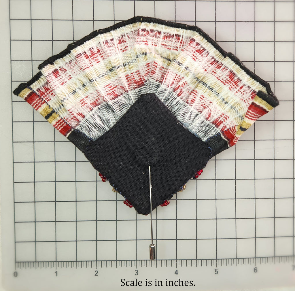 Maltese Cross Beaded Brooch