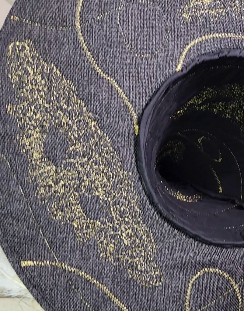 Handmade Witch Hat - Black Masquerade #104