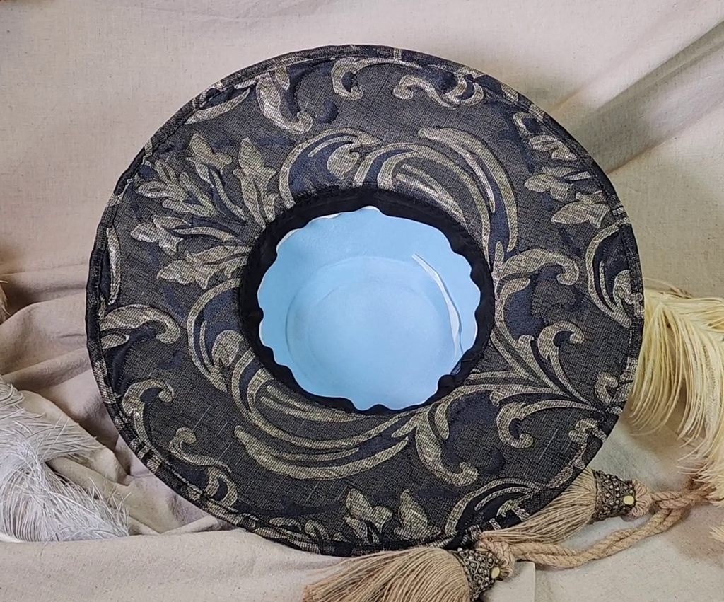 Handmade Wide Brim Hat - Brocade #42