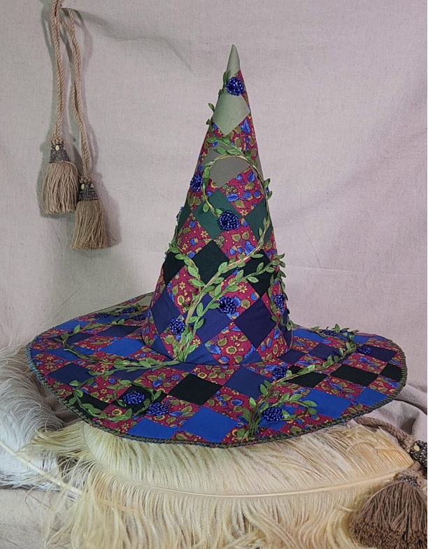 Handmade Witch Hat - Blue Raspberry #99