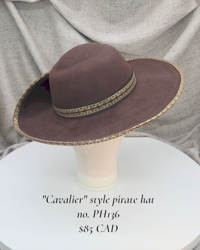 Handmade Pirate Cavalier Hat - PH136