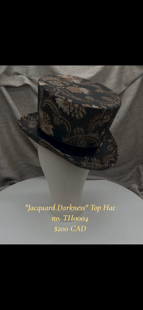 Handmade Top Hat - Jacquard Darkness