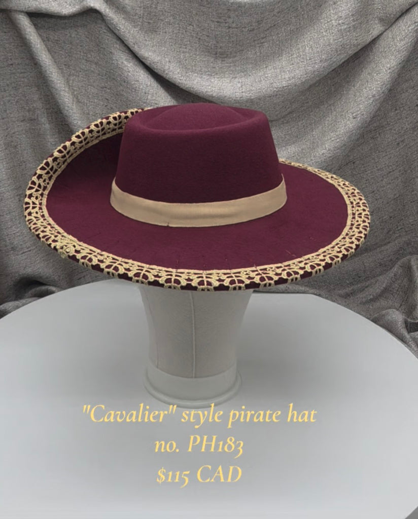 Handmade Pirate Cavalier Hat - PH183
