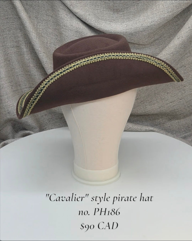 Handmade Pirate Cavalier Hat - PH186