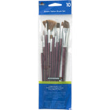 Brown Taklon Brush Set, 10pc